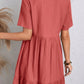 V Neck Tiered Dress Flutter Sleeve Women's Outfit