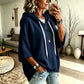 Women's Oversized Batwing Sleeve Hoodie – Loose Fleece Pullover