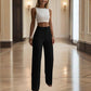 Women's High Waisted Straight Leg Casual Pants Trousers