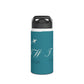 Travel Logo Stainless Steel Water Bottle — Teal Plane Design