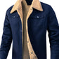 Men's Plus Size Sherpa Lined Snap Down Jacket