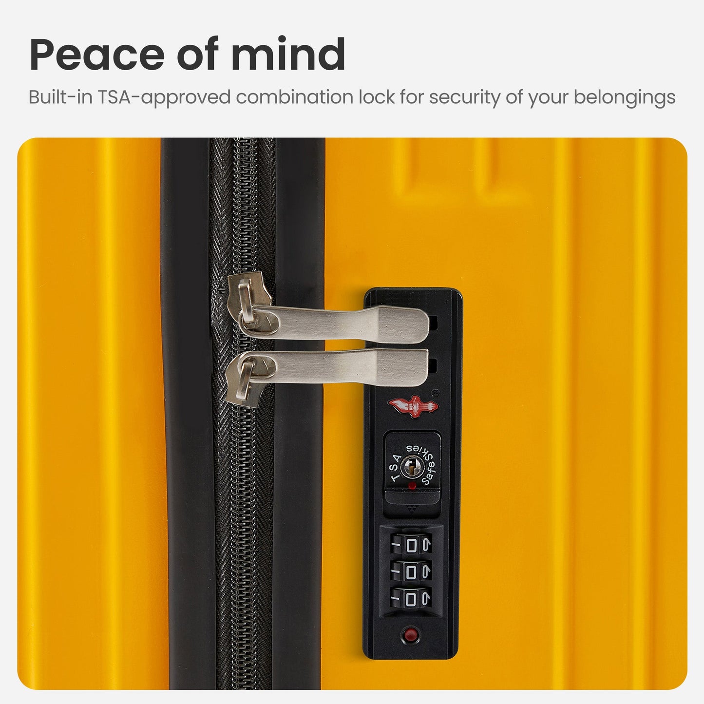 4 Piece PC ABS Luggage Set TSA Lock