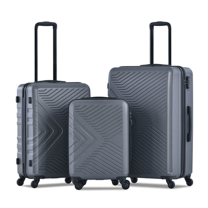 3 Piece ABS Spinner Luggage Set TSA Lock
