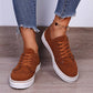 Lace Up Round Toe Women's Casual Sneakers Shoes