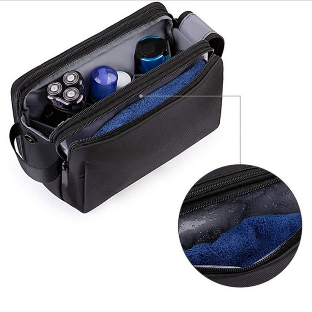 Waterproof Toiletry Makeup Organizer Travel Shaving Bag Compartments