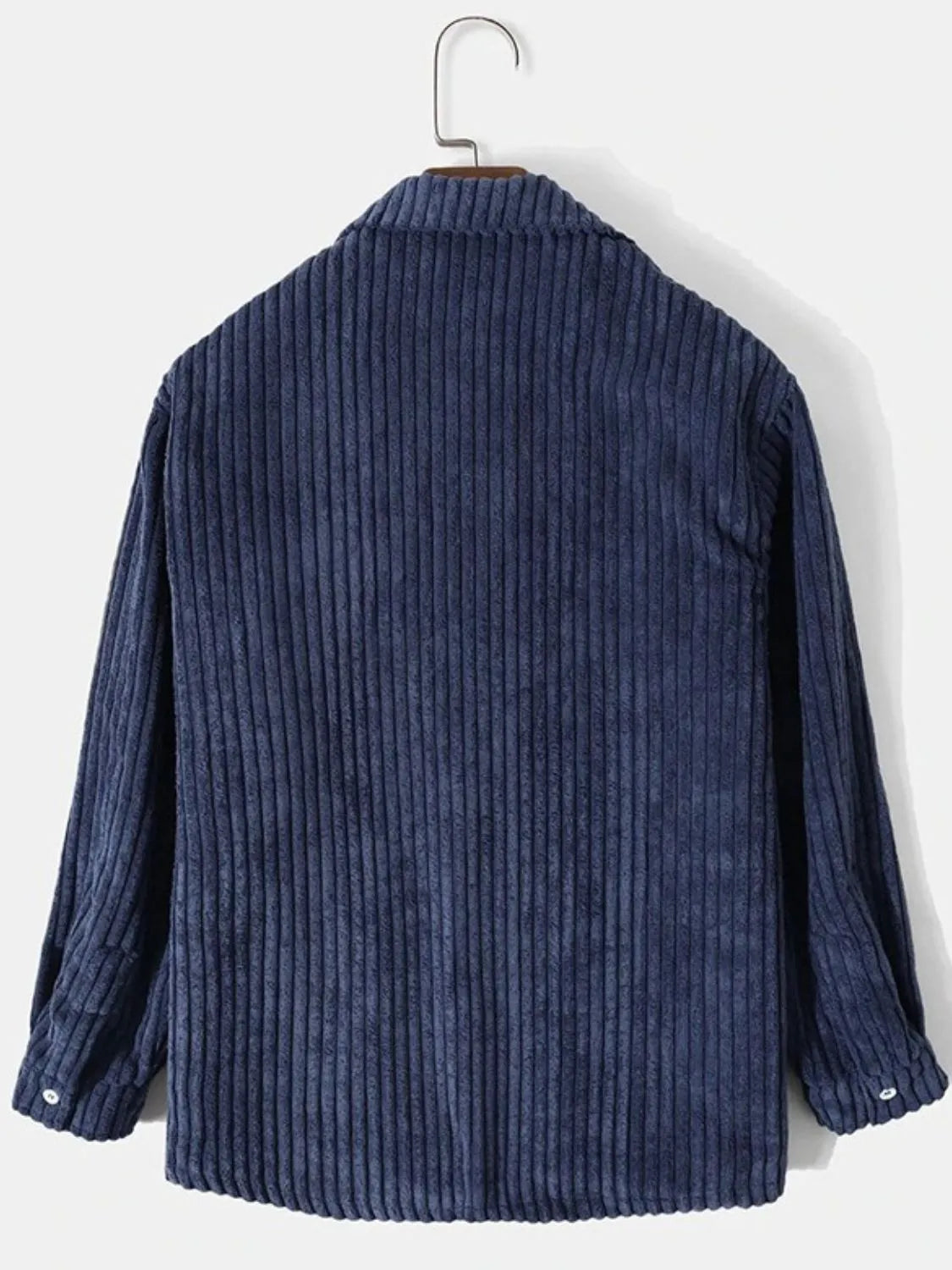 Men's Plus Size Corduroy Button Up Long Sleeve Jacket