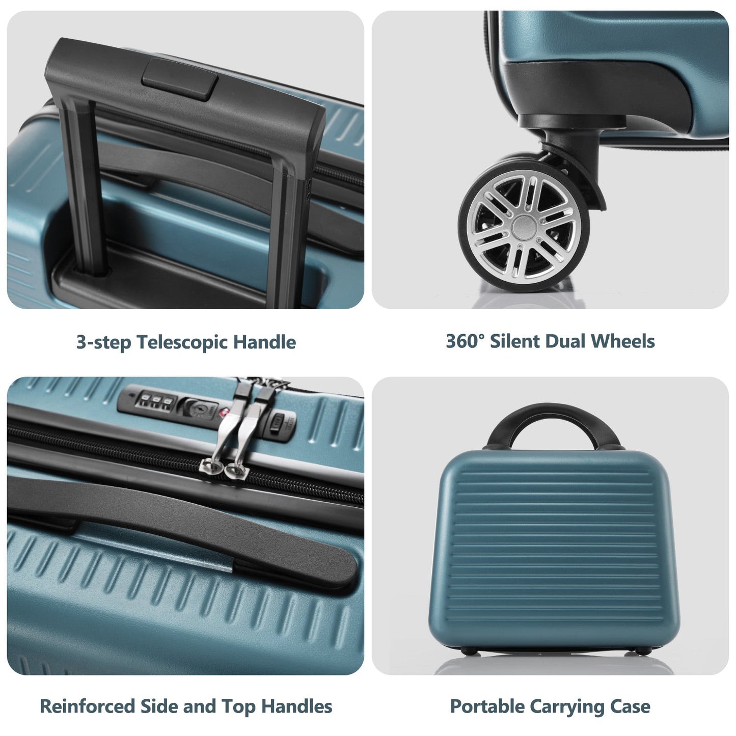 20 Inch Front Open Carry On USB Suitcase