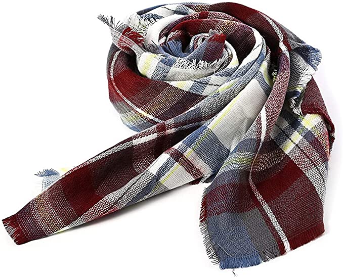 Women's Grey Brown Fashion Scarf Soft Lightweight Wrap