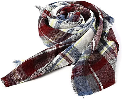 Women's Grey Brown Fashion Scarf Soft Lightweight Wrap