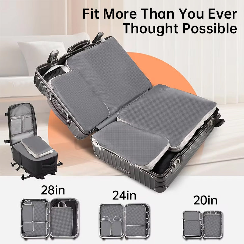 Ultralight Expandable Travel Compression Packing Cubes Organizer Set