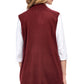 Women's Long Sleeveless Open Front Soft Shawl Collar Vest