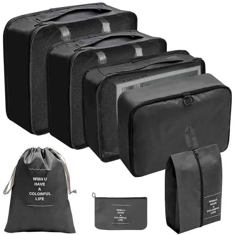Travel Packing Cubes Set Portable Luggage Organizer Bags