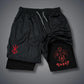 Men's 2-in-1 Compression Workout Running Shorts Pockets