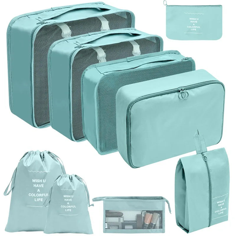 Travel Packing Cubes Set Portable Luggage Organizer Bags