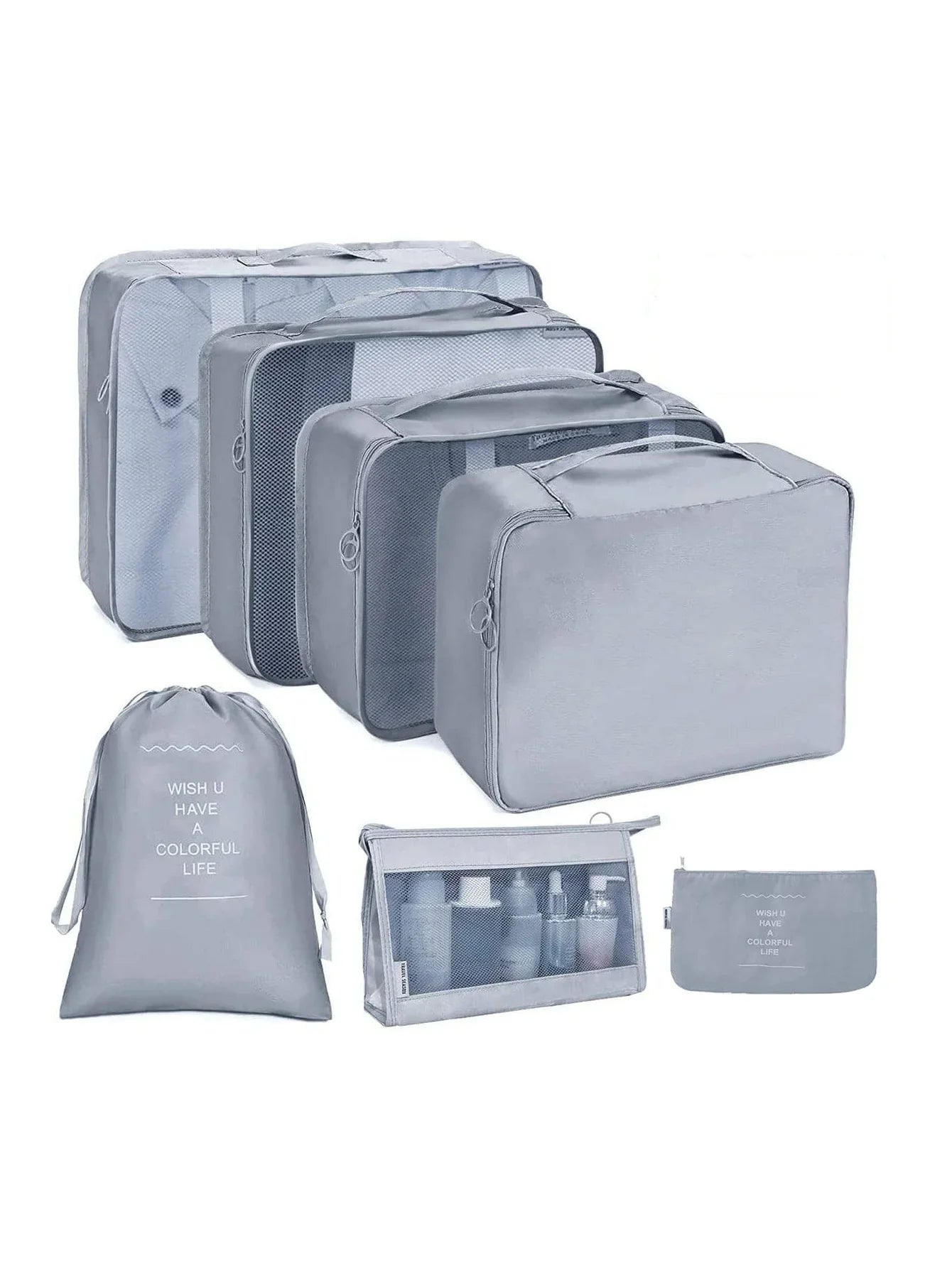 Travel Packing Cubes Set Portable Luggage Organizer Bags
