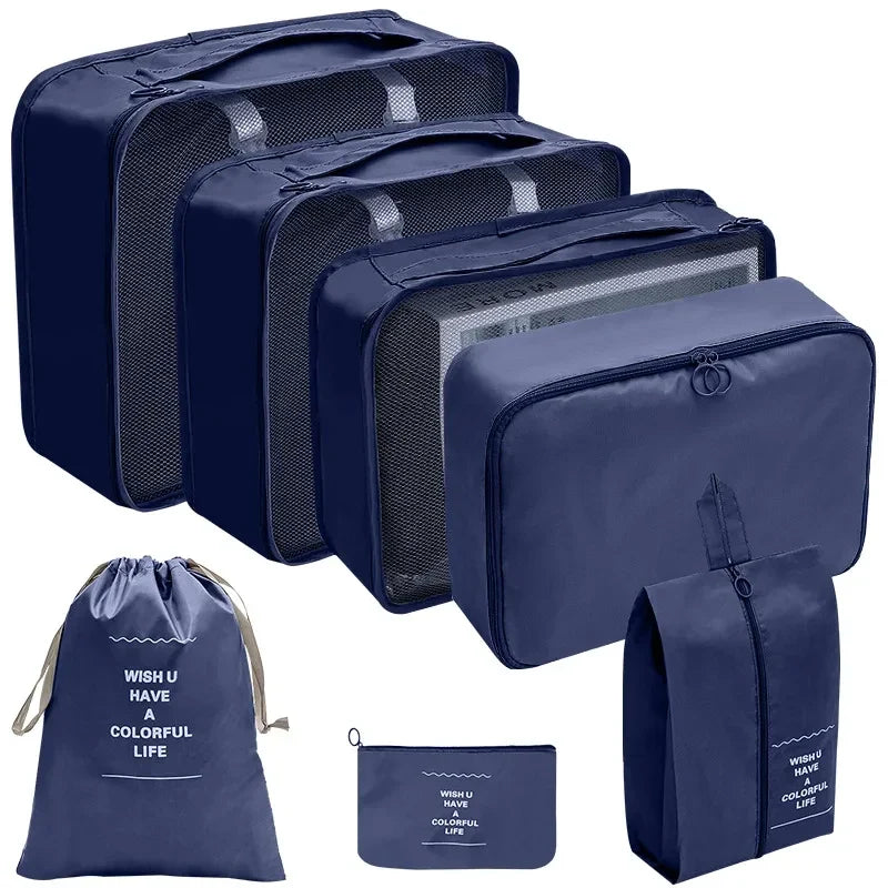 Travel Packing Cubes Set Portable Luggage Organizer Bags