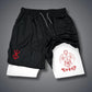 Men's 2-in-1 Compression Workout Running Shorts Pockets