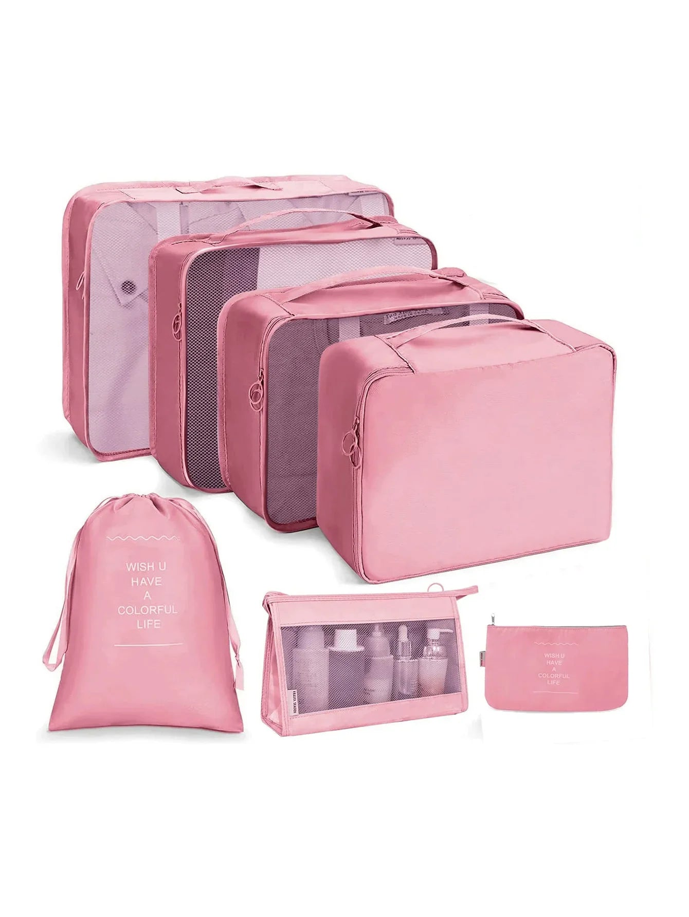 Travel Packing Cubes Set Portable Luggage Organizer Bags