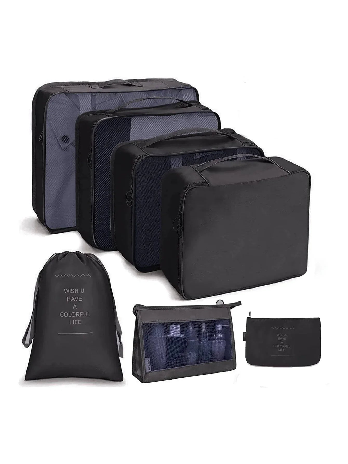 Travel Packing Cubes Set Portable Luggage Organizer Bags