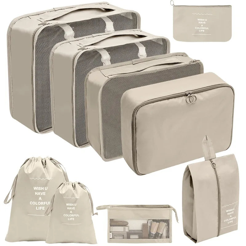 Travel Packing Cubes Set Portable Luggage Organizer Bags