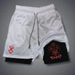Men's 2-in-1 Compression Workout Running Shorts Pockets