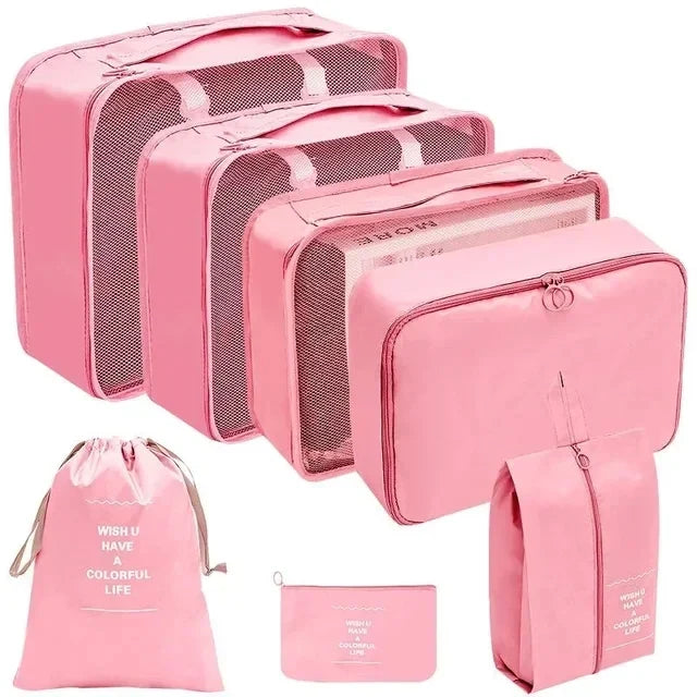 Travel Packing Cubes Set Portable Luggage Organizer Bags