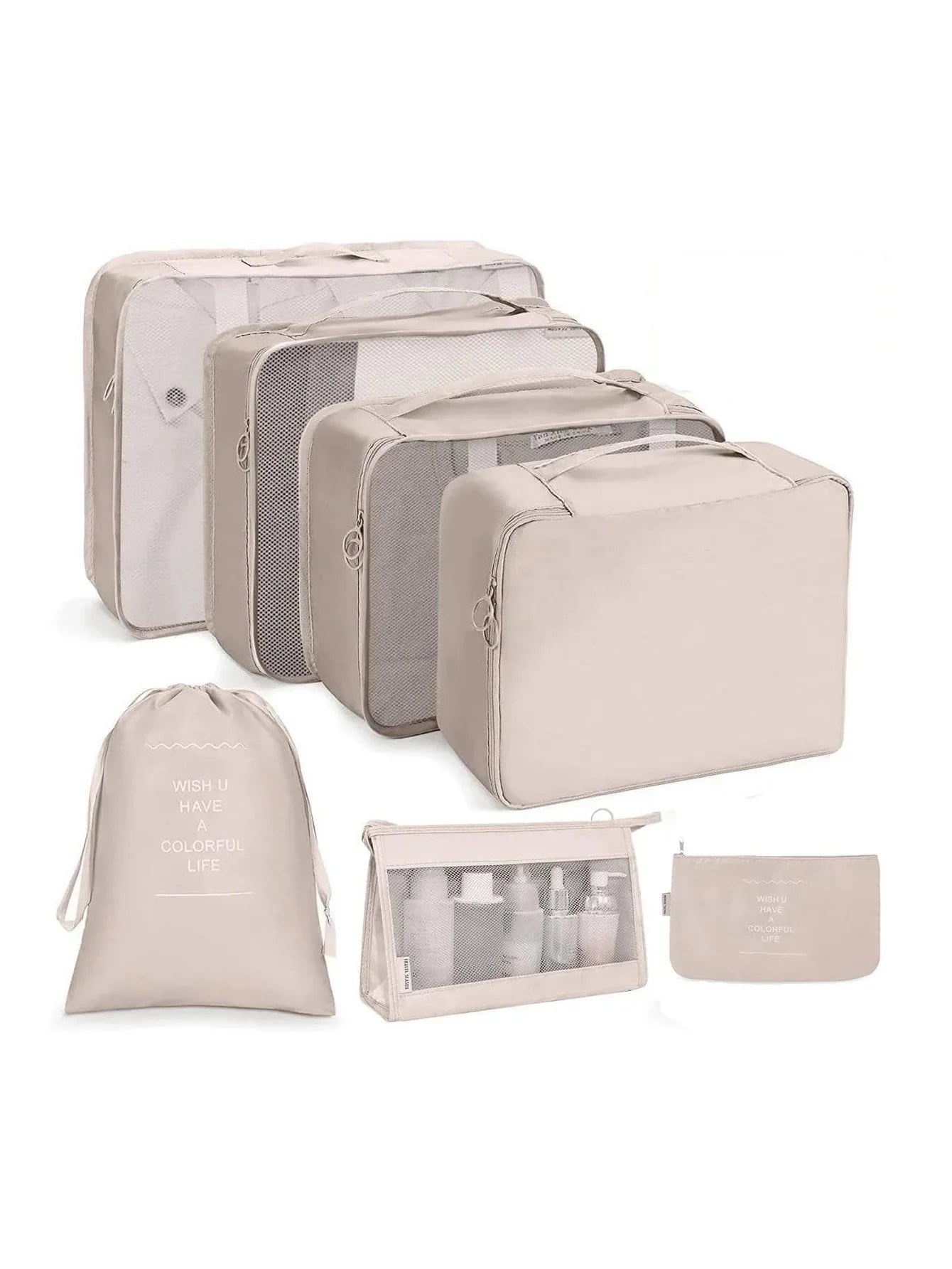 Travel Packing Cubes Set Portable Luggage Organizer Bags