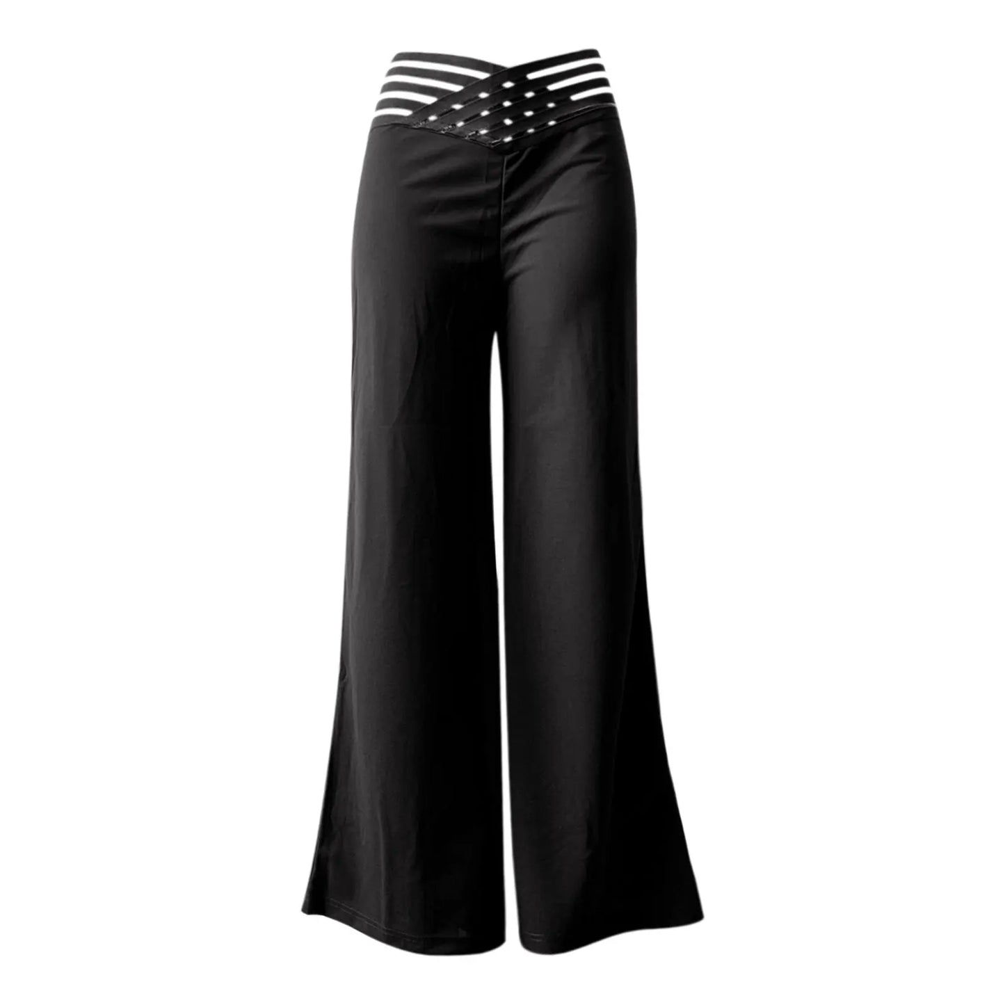 Women's High Waist Flared Wide Leg Office Pants