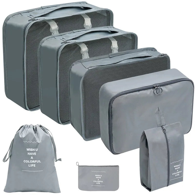 Travel Packing Cubes Set Portable Luggage Organizer Bags