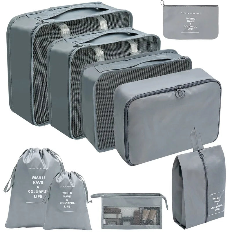 Travel Packing Cubes Set Portable Luggage Organizer Bags