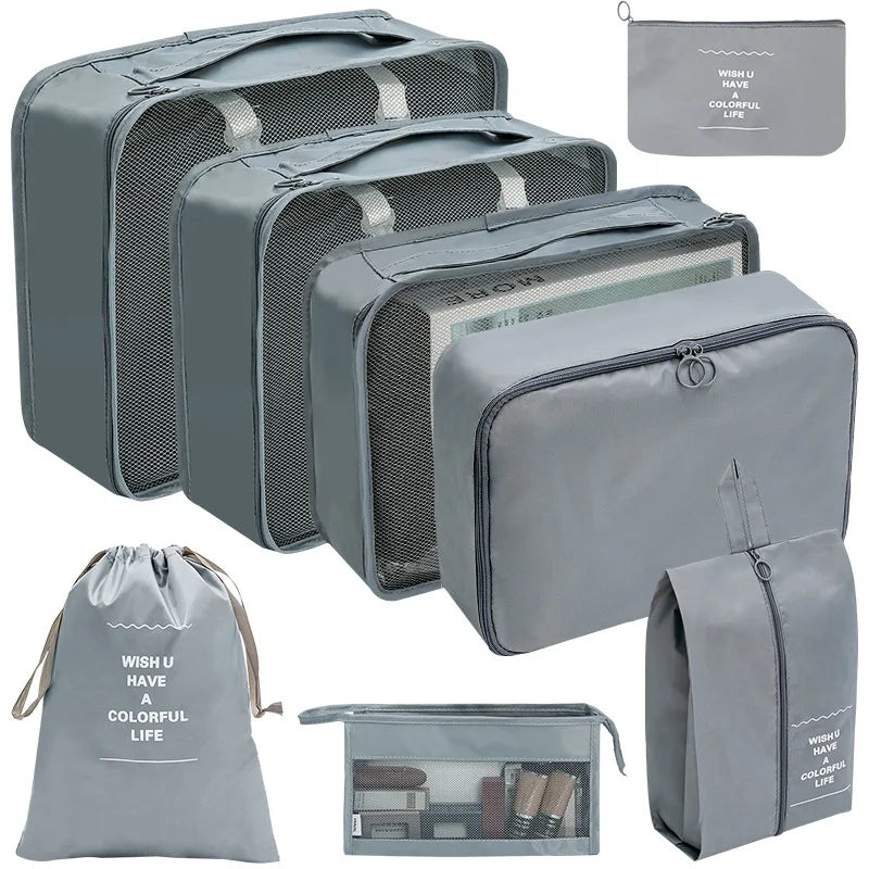 Travel Packing Cubes Set Portable Luggage Organizer Bags