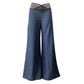 Women's High Waist Flared Wide Leg Office Pants
