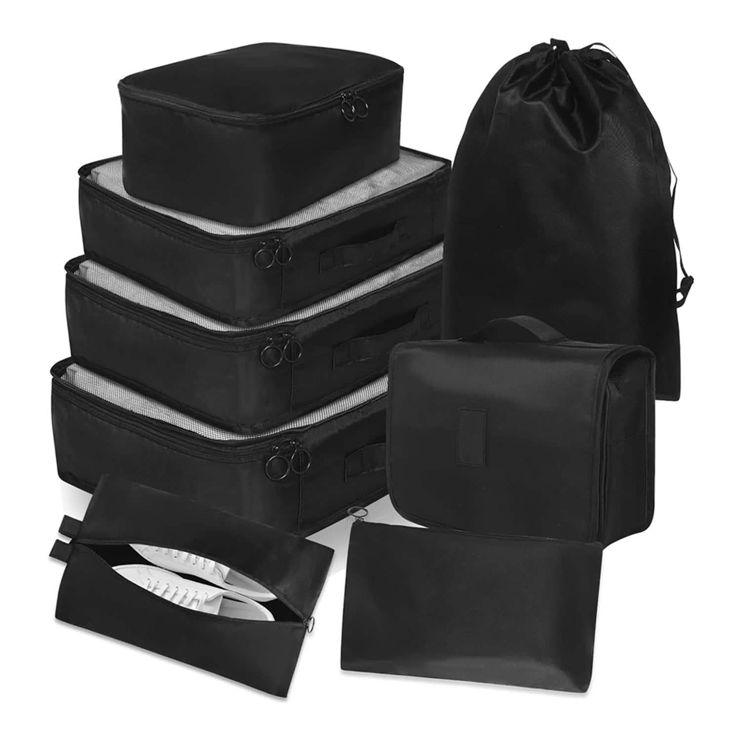 8 Pack Lightweight Packing Cubes Travel Organizer Set