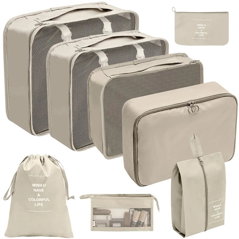 Travel Packing Cubes Set Portable Luggage Organizer Bags