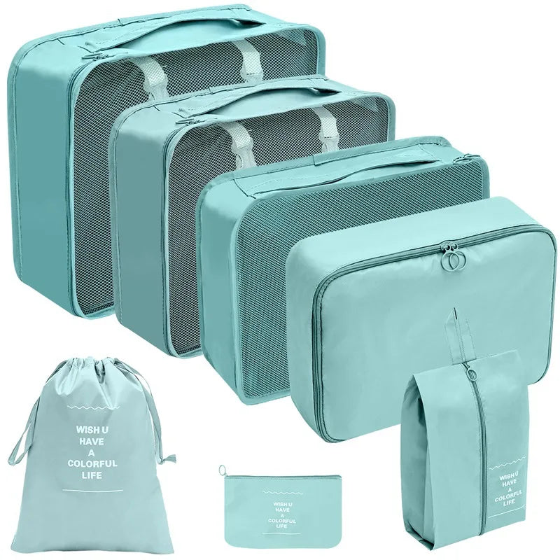 Travel Packing Cubes Set Portable Luggage Organizer Bags