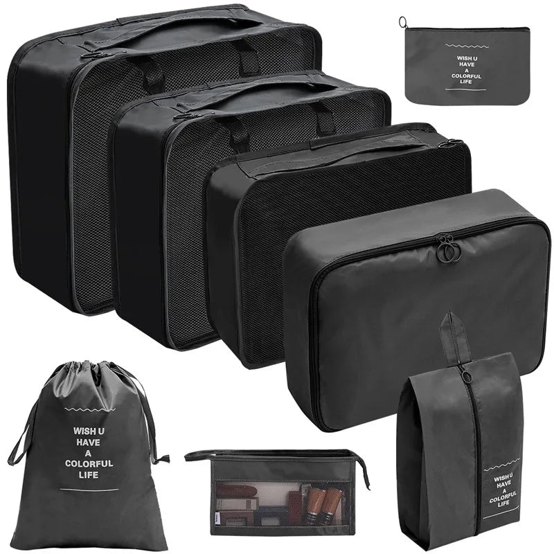Travel Packing Cubes Set Portable Luggage Organizer Bags