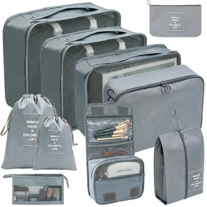 Travel Packing Cubes Set Portable Luggage Organizer Bags