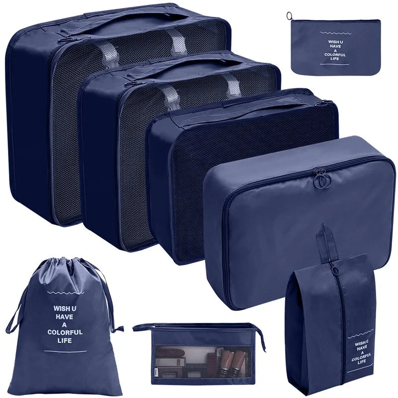 Travel Packing Cubes Set Portable Luggage Organizer Bags
