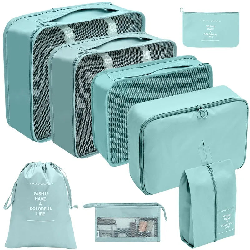 Travel Packing Cubes Set Portable Luggage Organizer Bags
