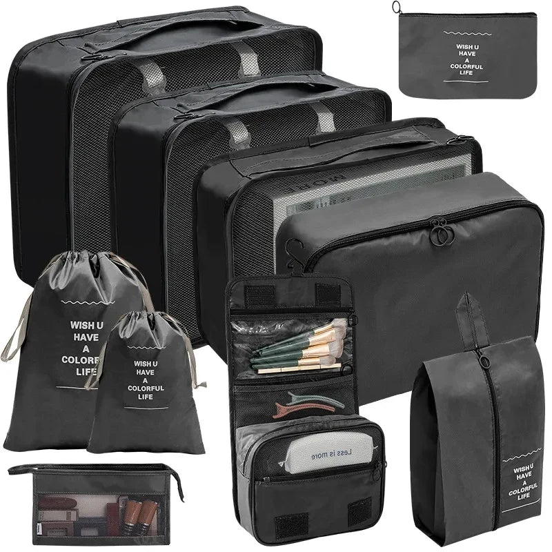 Travel Packing Cubes Set Portable Luggage Organizer Bags