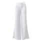 Women's High Waist Flared Wide Leg Office Pants