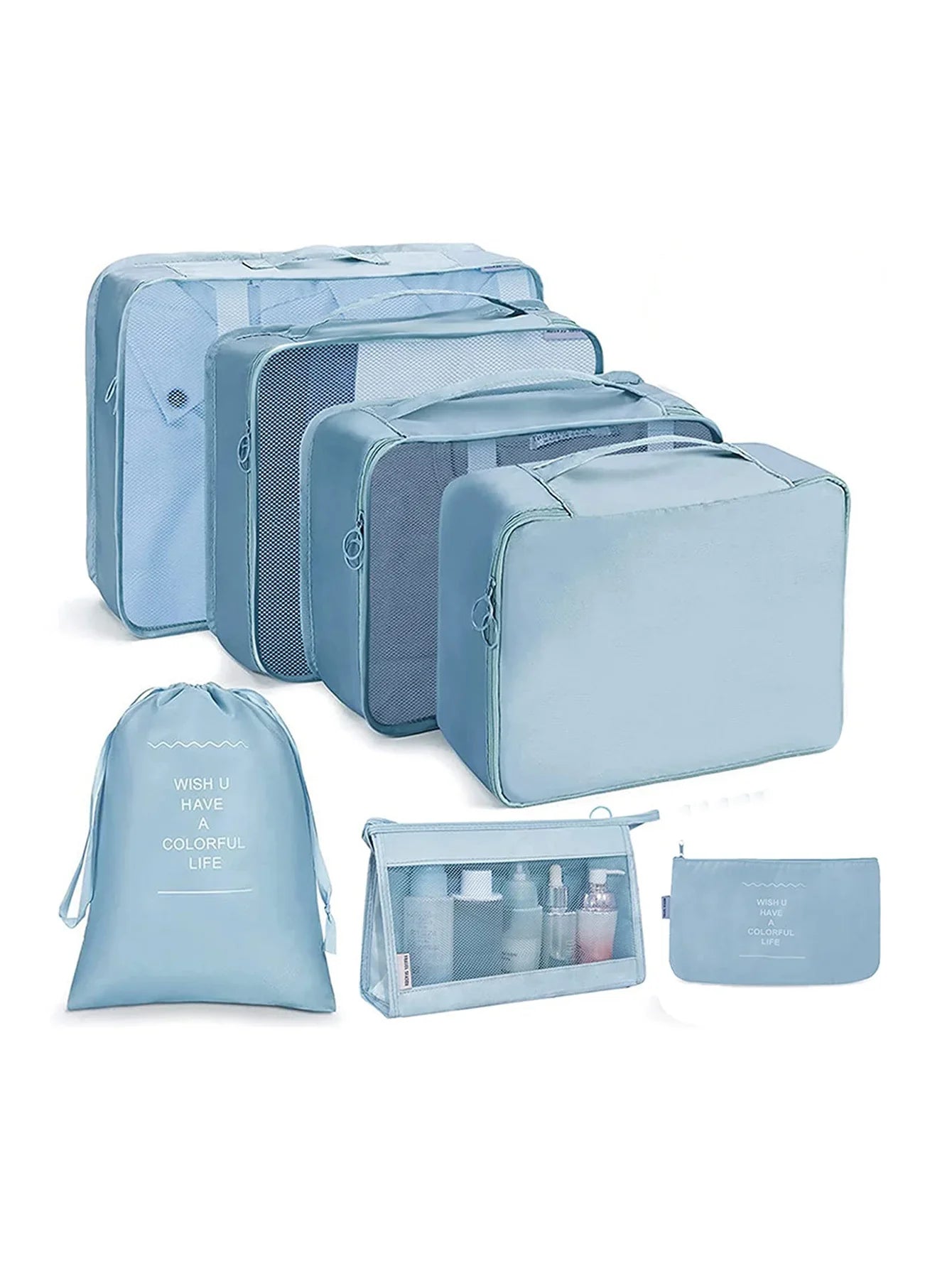 Travel Packing Cubes Set Portable Luggage Organizer Bags