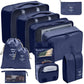 Travel Packing Cubes Set Portable Luggage Organizer Bags