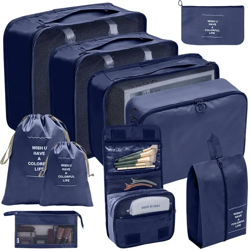 Travel Packing Cubes Set Portable Luggage Organizer Bags