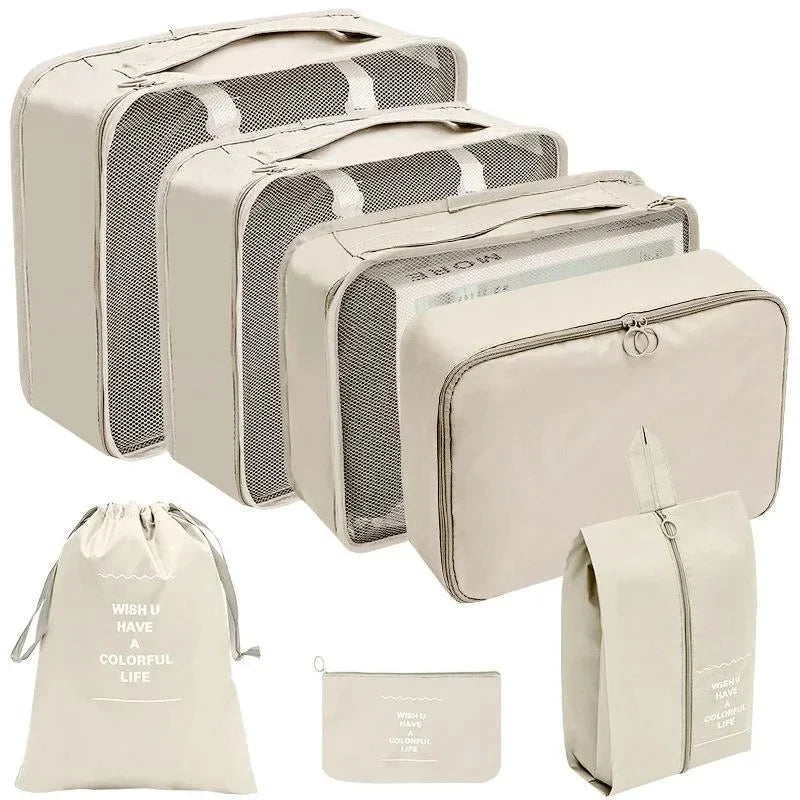 Travel Packing Cubes Set Portable Luggage Organizer Bags