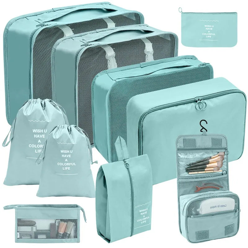 Travel Packing Cubes Set Portable Luggage Organizer Bags