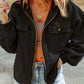 Casual Zip Up Jacket with Pockets Women's Outerwear