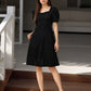 Puff Sleeve Bow Back Mini Women's Dress