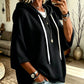Women's Oversized Batwing Sleeve Hoodie – Loose Fleece Pullover
