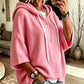 Women's Oversized Batwing Sleeve Hoodie – Loose Fleece Pullover